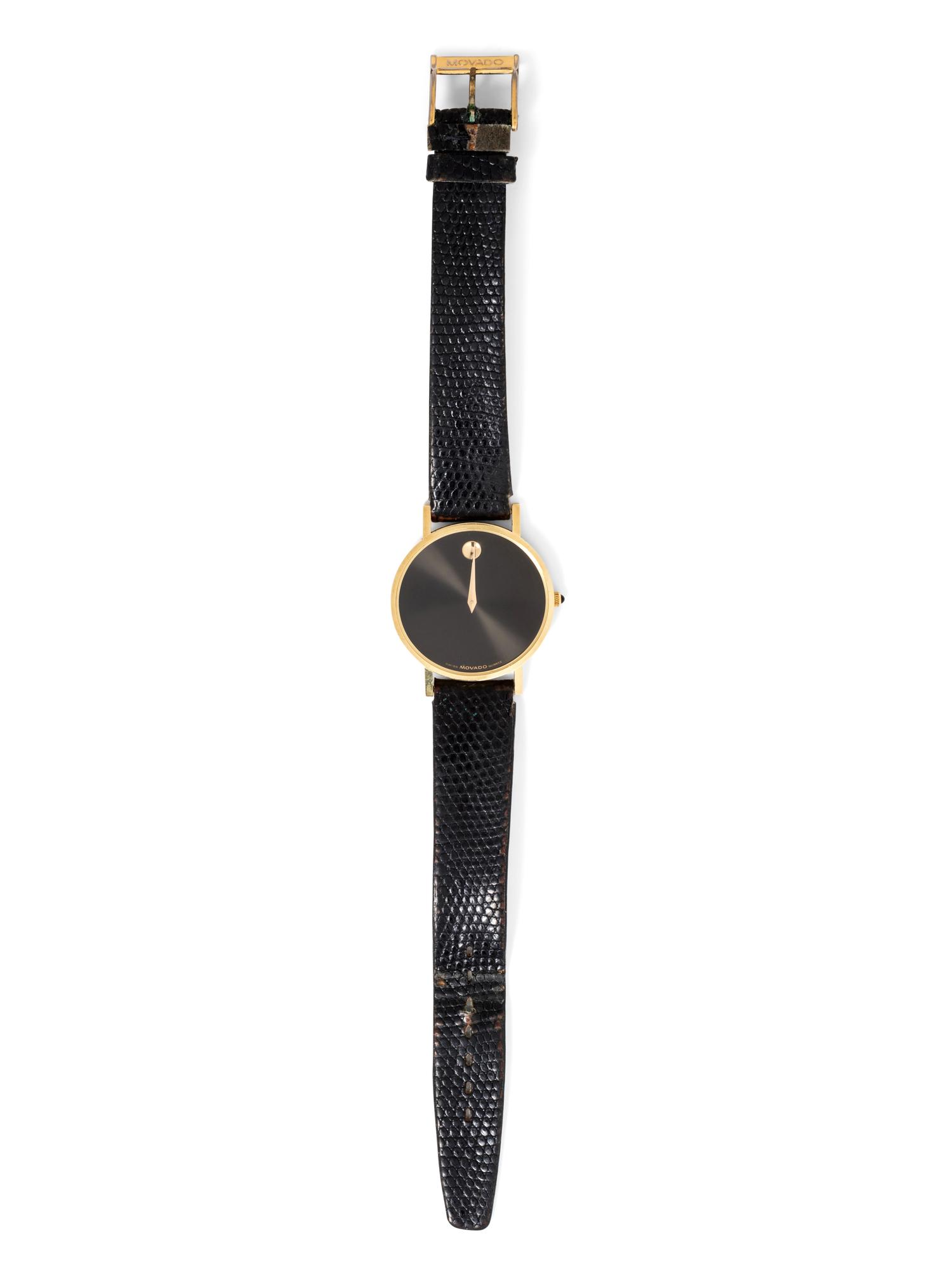 A 14 Karat Yellow Gold 'Museum' Wristwatch, Movado,