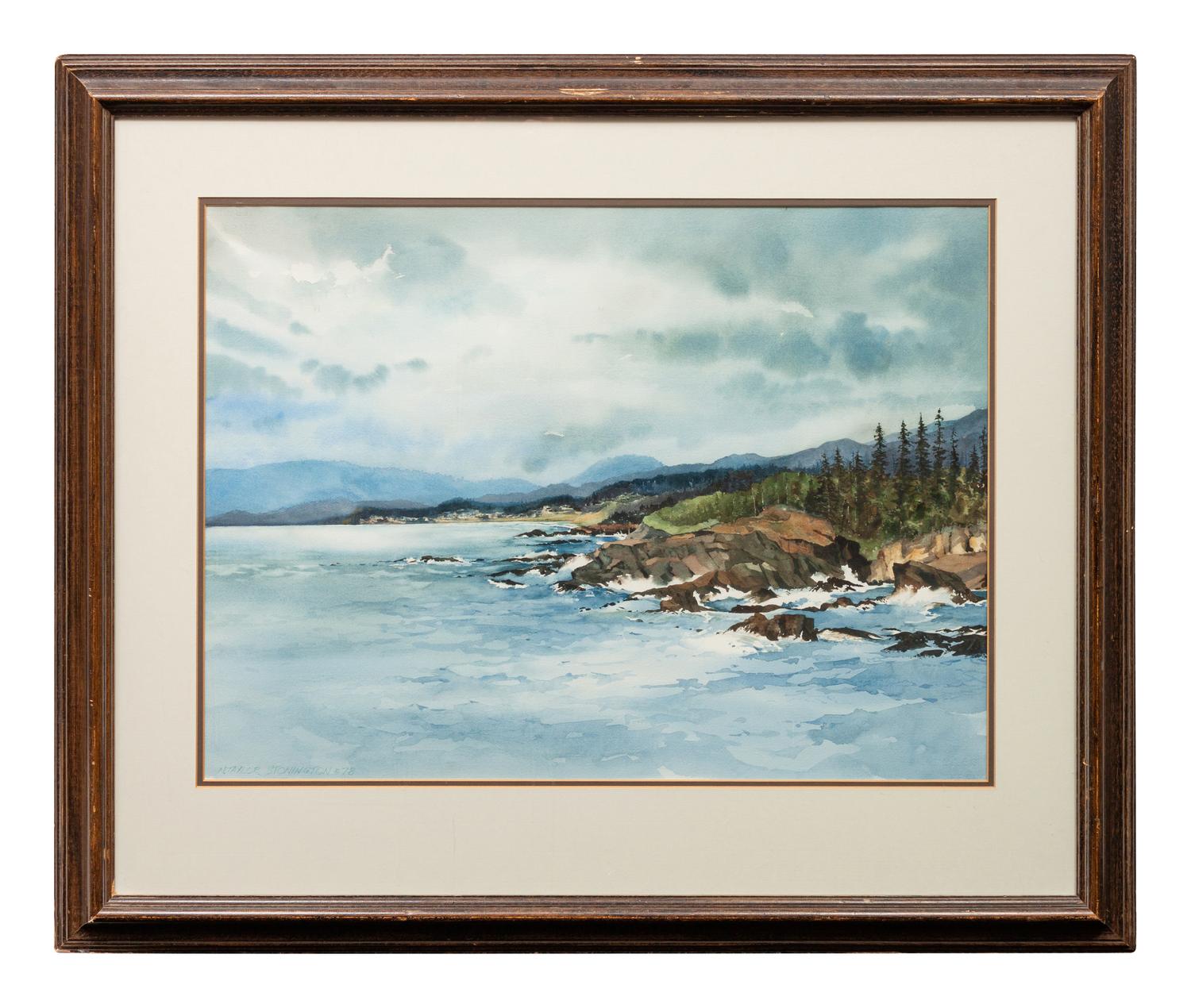 Three Paintings: Misty Mountain , 1980; Harbor Scene , 1980; Rocky Shoreline , 1978