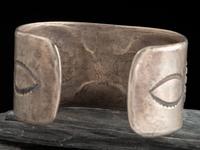 Navajo Ingot and Turquoise Cuff Bracelet