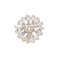 COLORED DIAMOND AND DIAMOND BROOCH