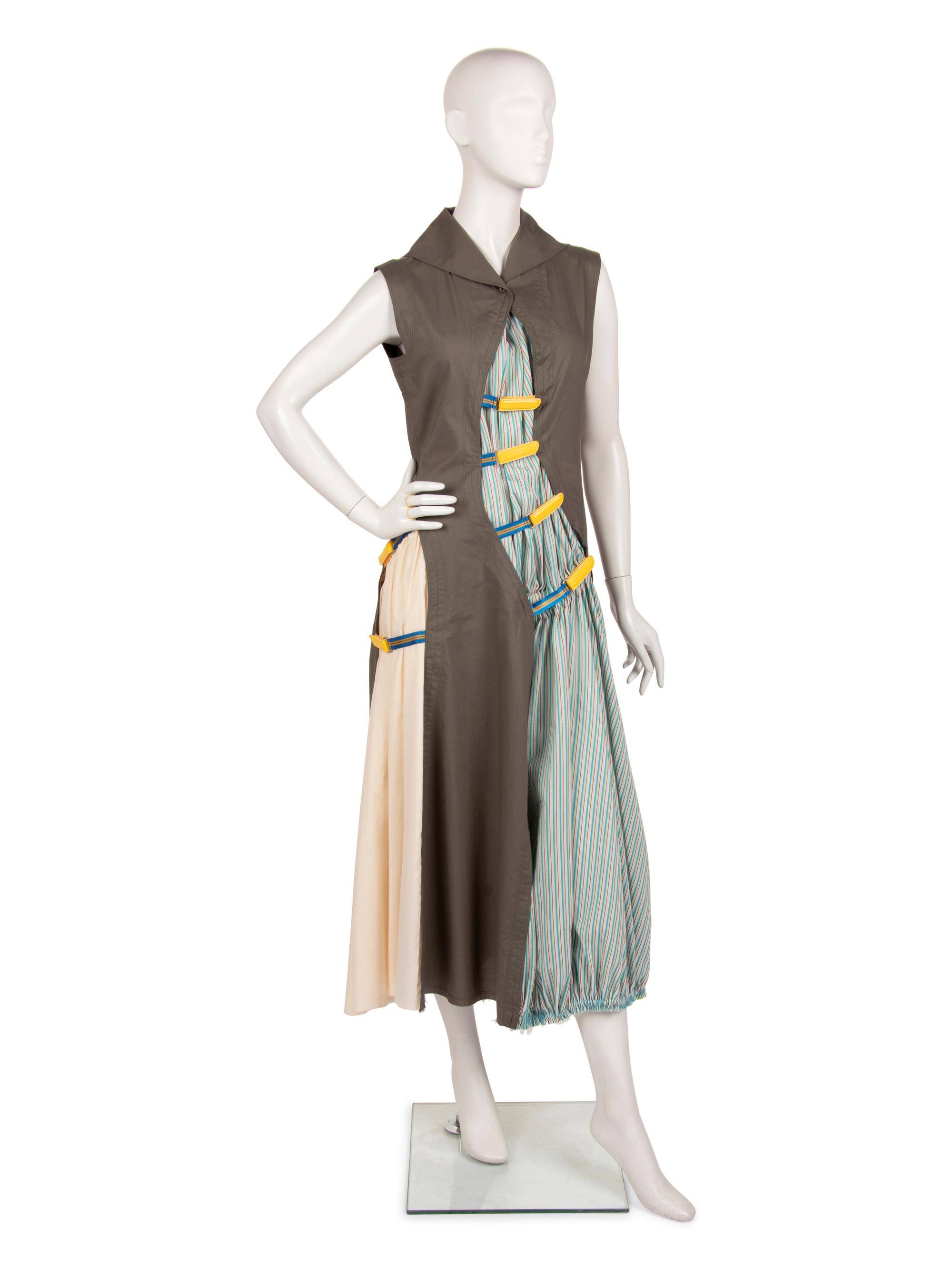 Issey Miyake Paneled Cotton Dress, 1990-2010