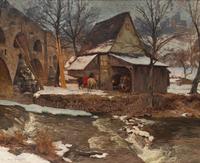 House by River with Horse Barn , 1933