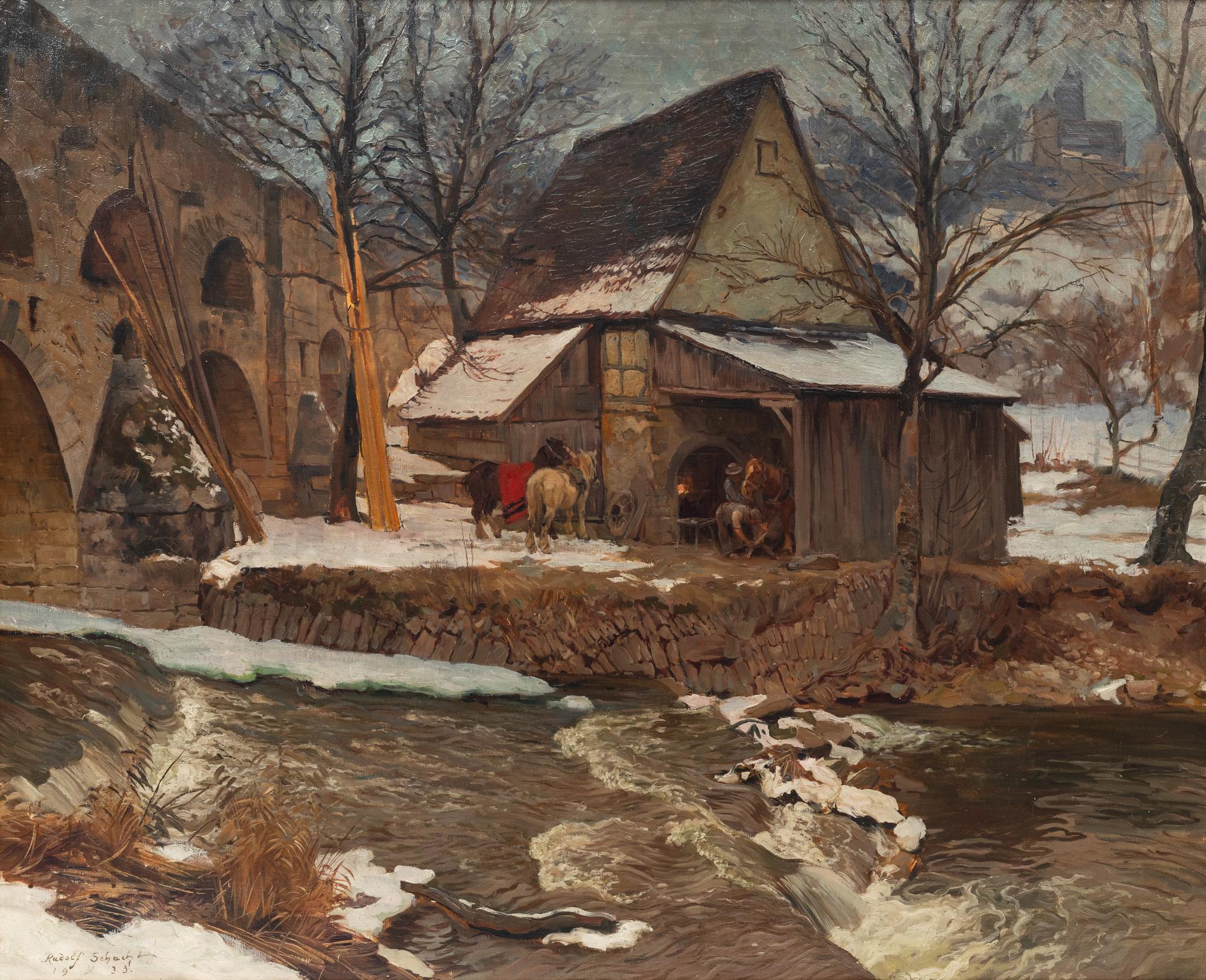 House by River with Horse Barn , 1933