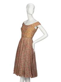 Galanos, Floral Chiffon Dress