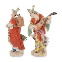 A Pair of Meissen Porcelain Malabar Figures