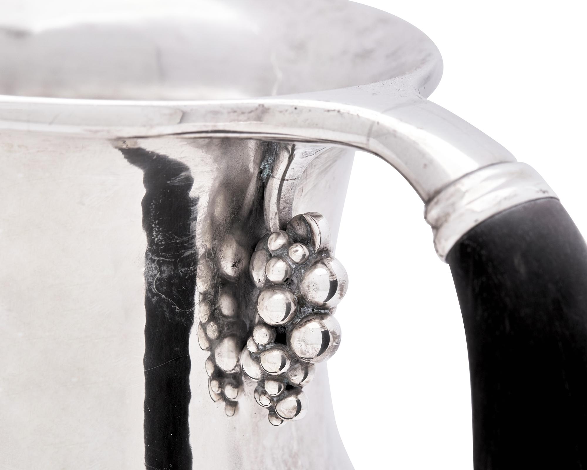A Georg Jensen Silver Grapevine Water Pitcher
