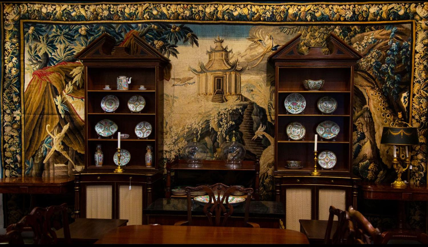 A Pair of George III Style Rosewood Grained Part-Ebonized and Parcel Gilt Bookcase Cabinets — 19TH CENTURY