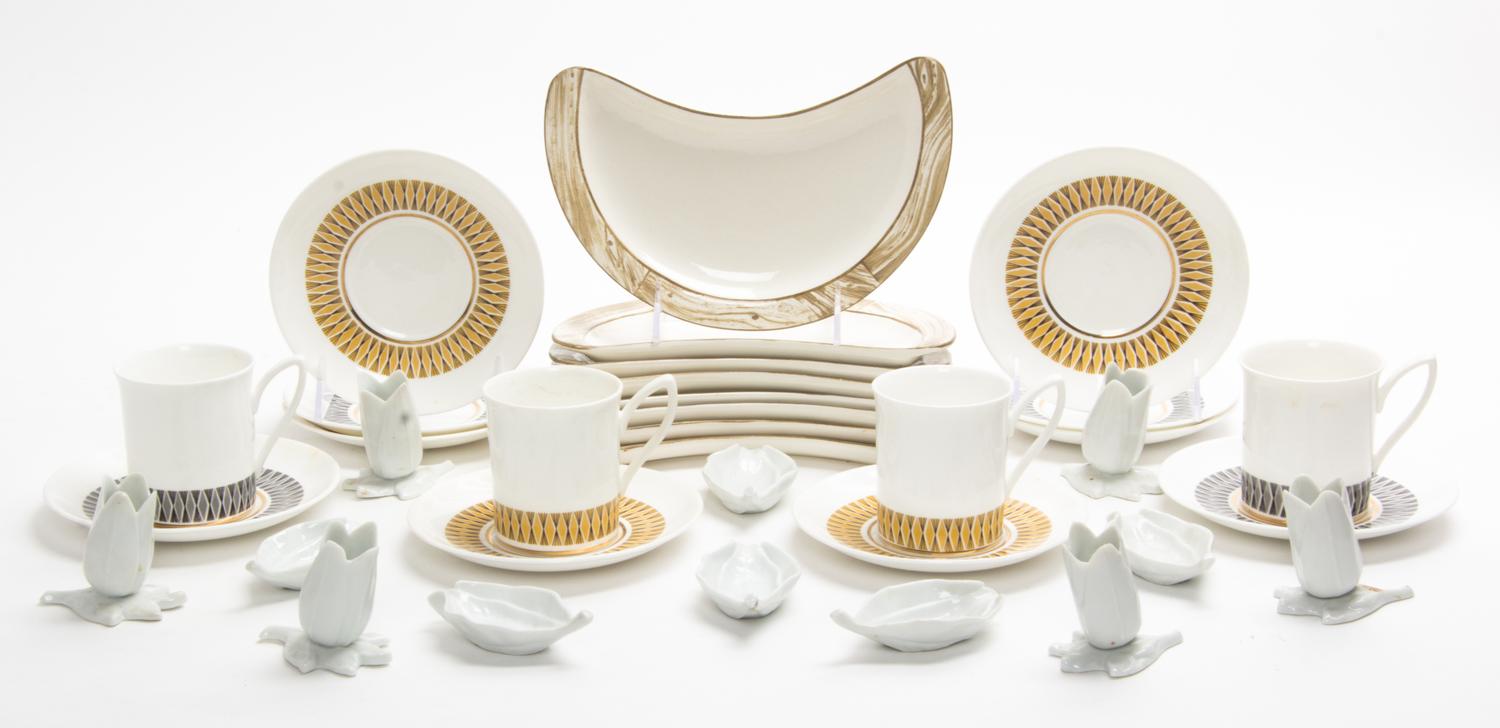 An Assembled Collection of Porcelain Tableware Width of first 8 1/4 inches. — 19TH/20TH CENTURY