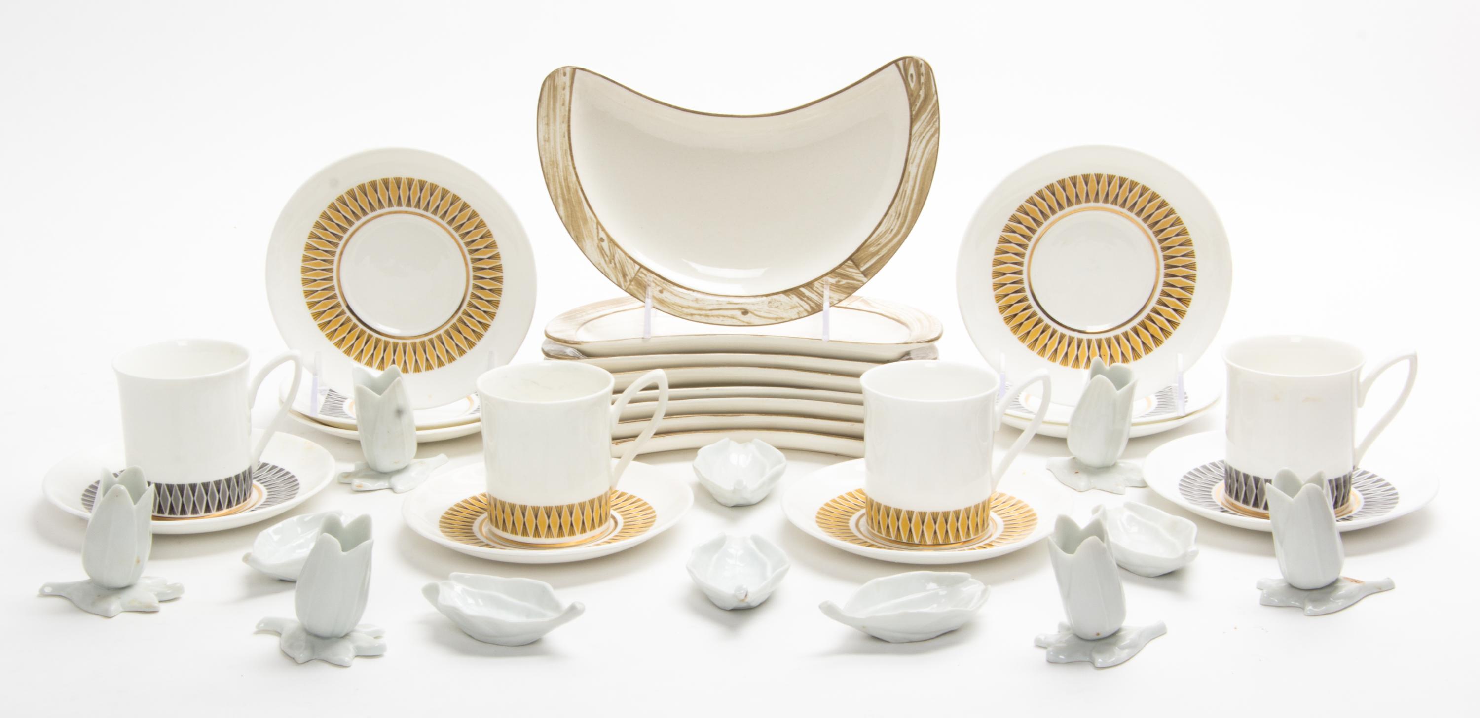 An Assembled Collection of Porcelain Tableware Width of first 8 1/4 inches. — 19TH/20TH CENTURY