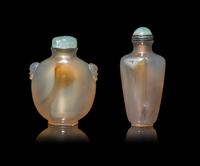 Two Chinese Agate Snuff Bottles