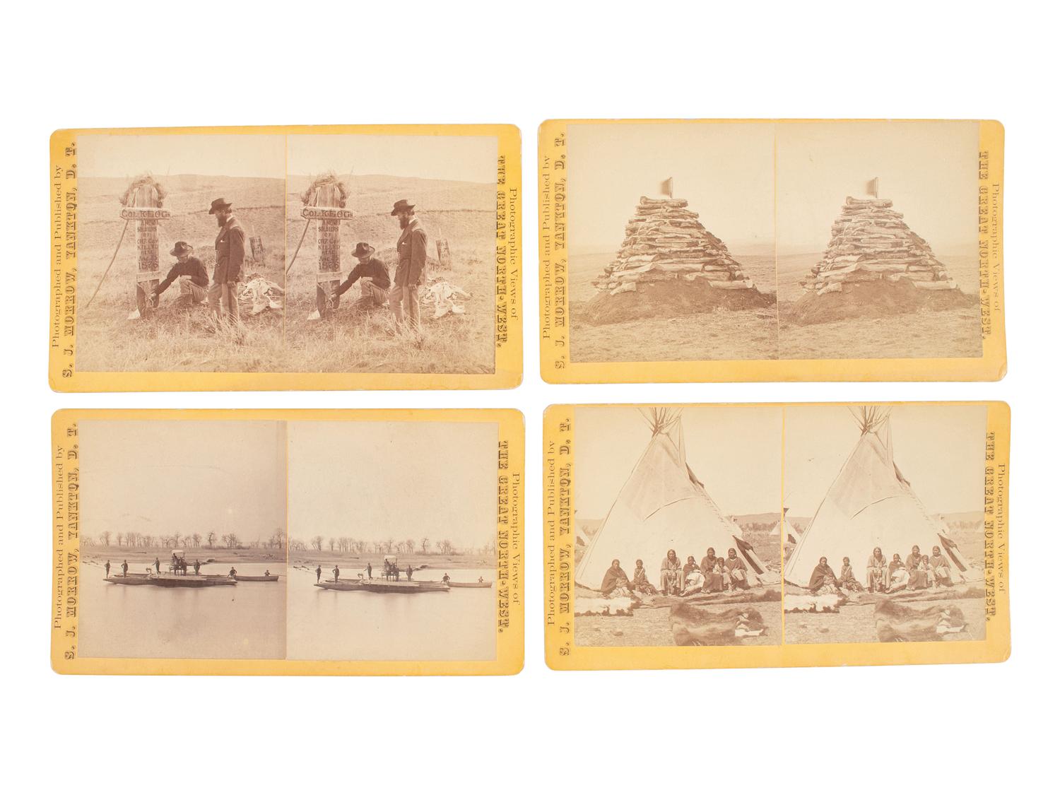MORROW, Stanley J., photographer. Exceptional collection of rare stereoviews collected by 7th Cavalryman Philip J. Dieter.