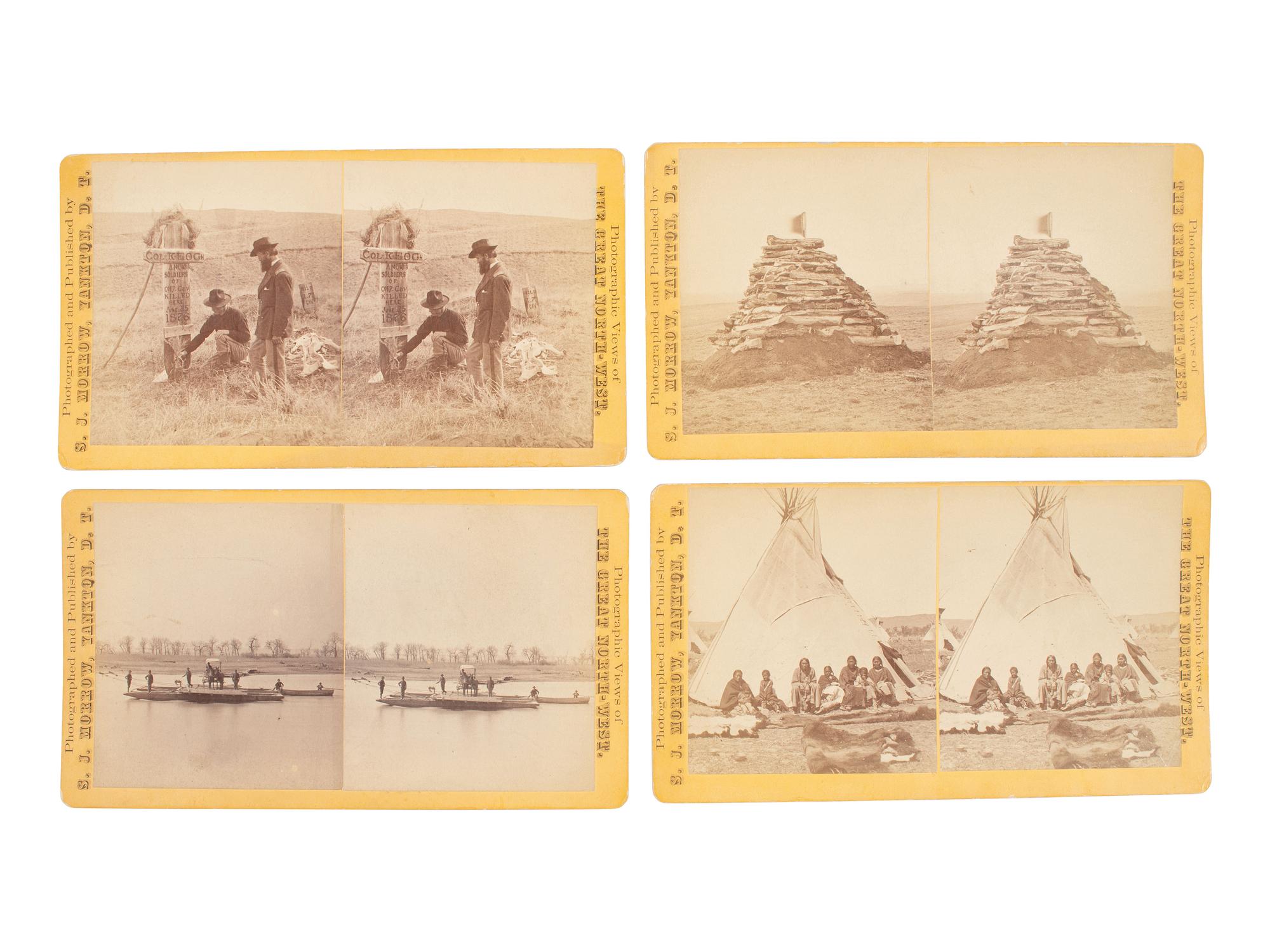 MORROW, Stanley J., photographer. Exceptional collection of rare stereoviews collected by 7th Cavalryman Philip J. Dieter.
