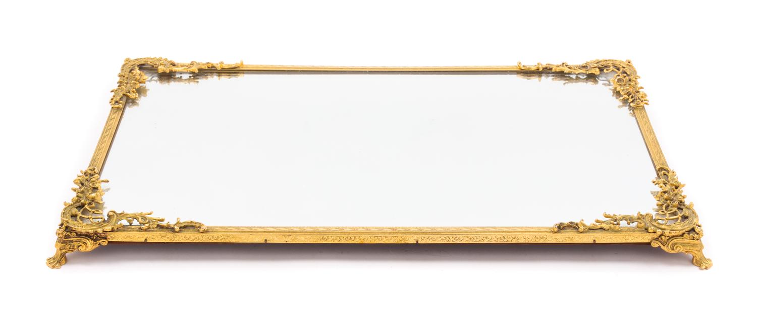 A Rococo Style Gilt Metal Table Plateau Width 25 1/2 x depth 15 3/8 inches. — LATE 19TH/EARLY 20TH CENTURY
