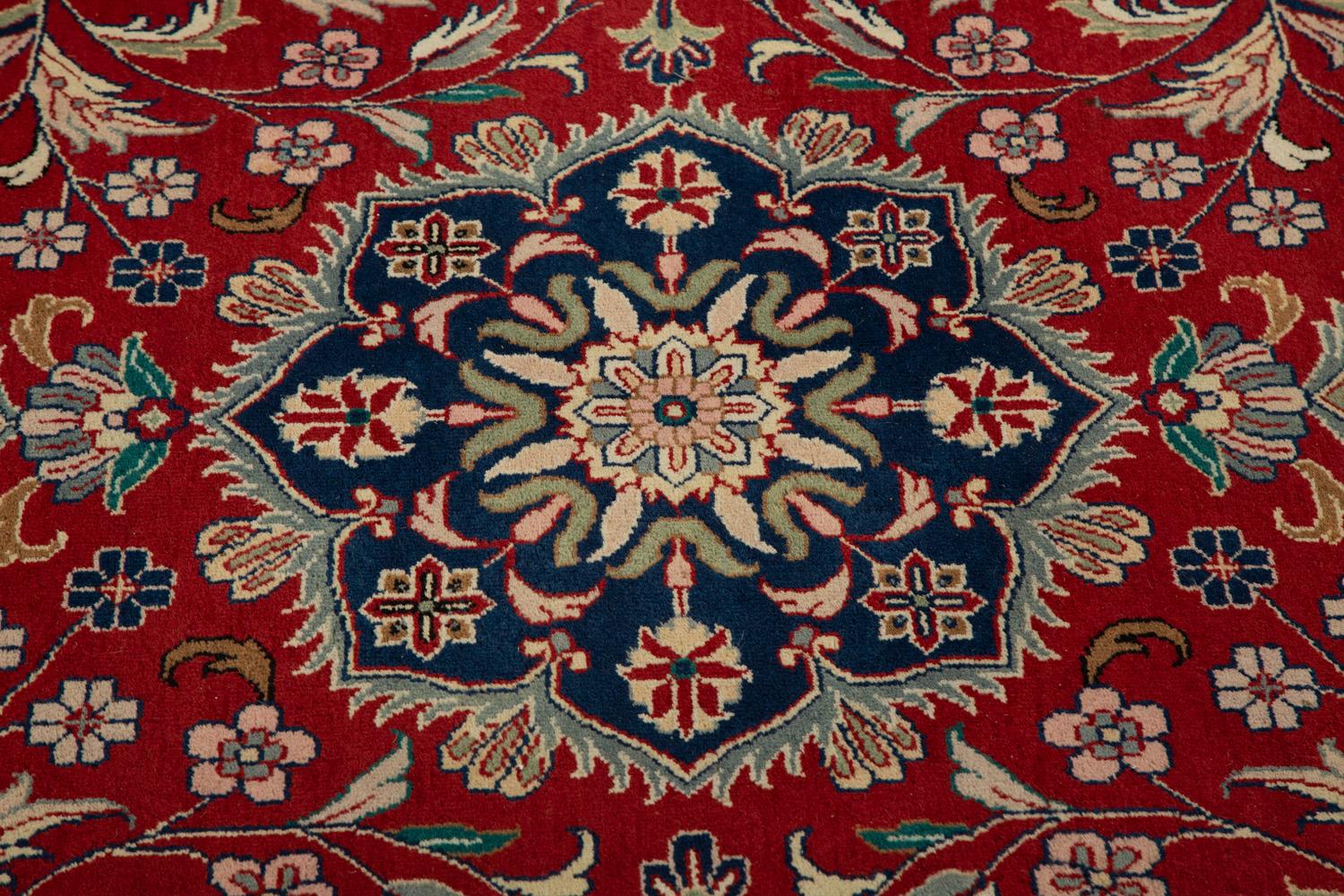 A Indian Persian Style Wool Gallery Carpet