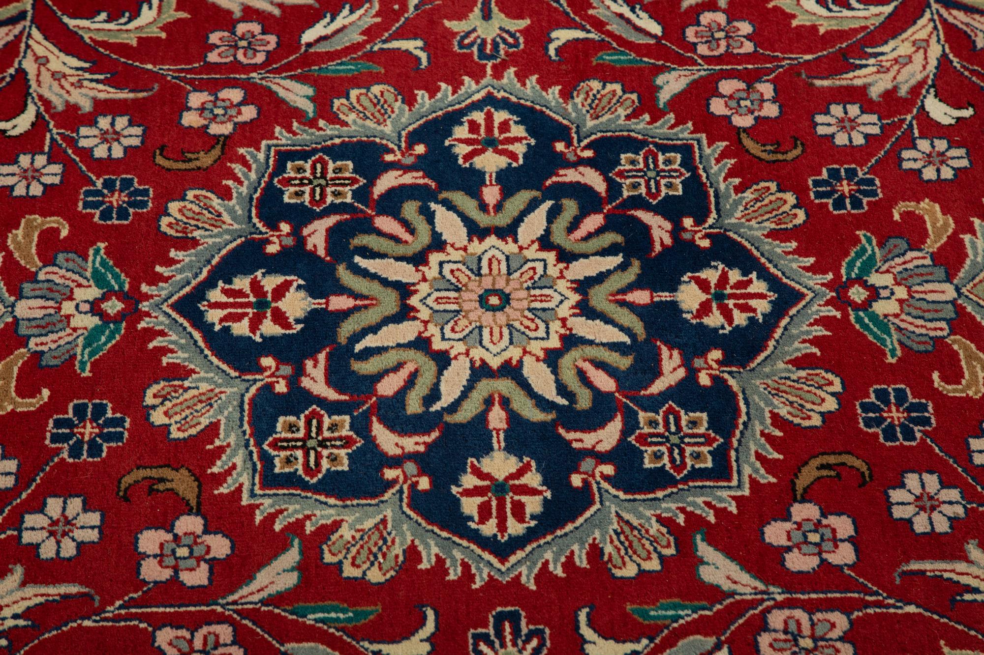 A Indian Persian Style Wool Gallery Carpet