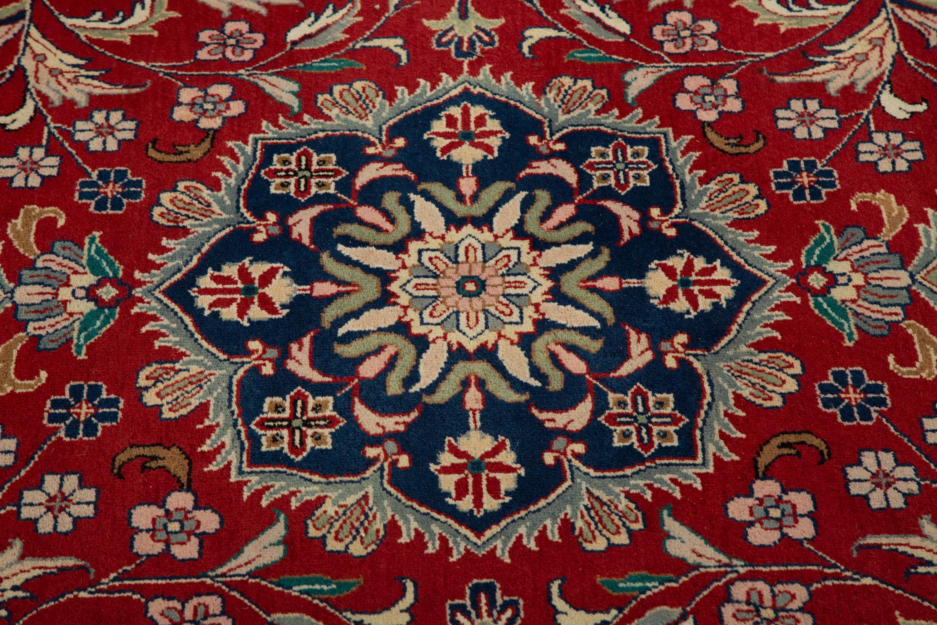 A Indian Persian Style Wool Gallery Carpet