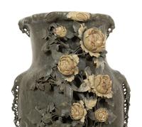A Chinese Carved Soapstone Vase