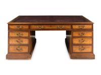 A Regency Mahogany and Kingwood Partner's Desk