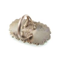 Zuni Silver and Petit Point Turquoise Cuff Bracelet, Necklace, AND Ring