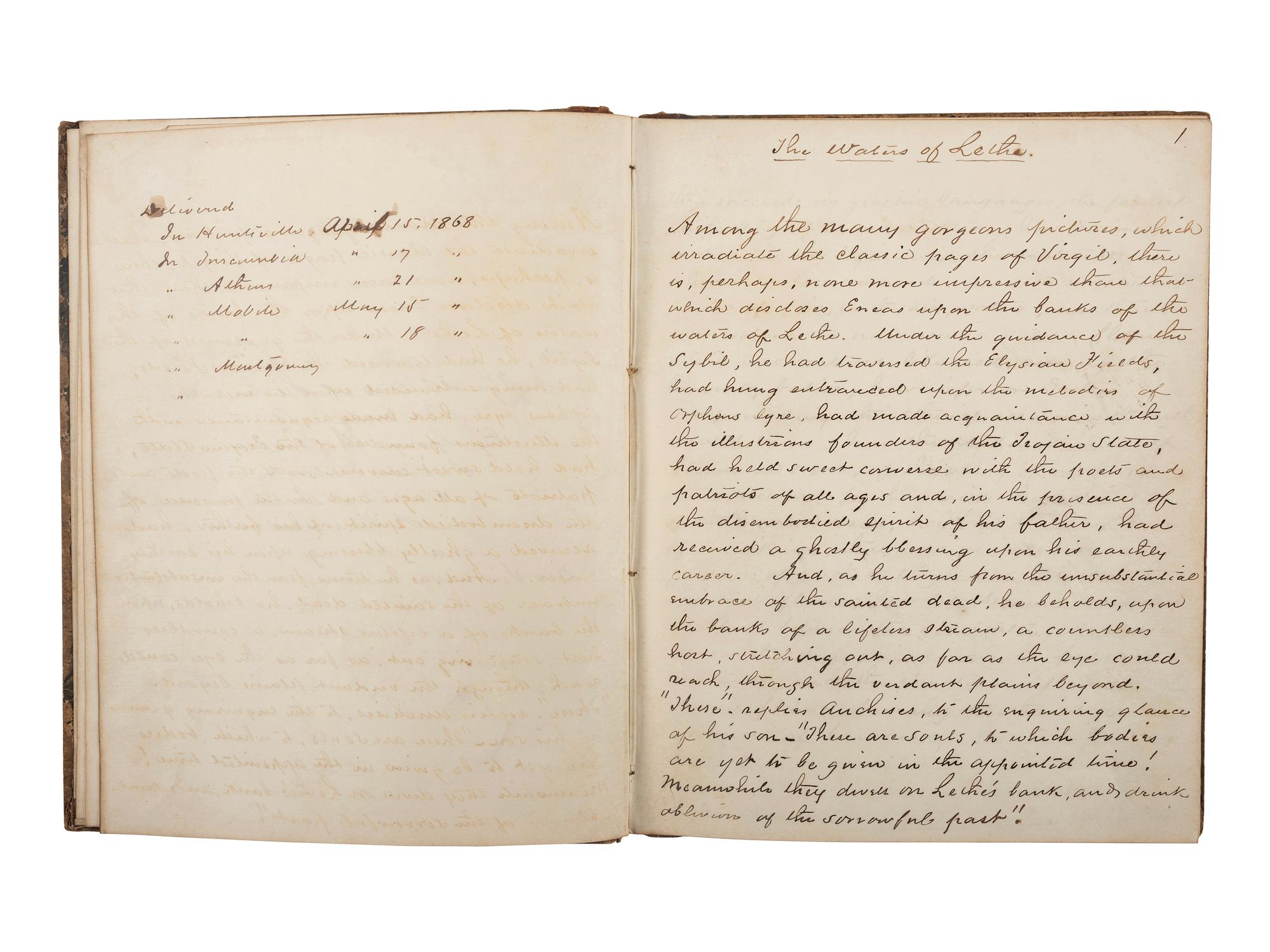 [CIVIL WAR]. A group of 4 items related to Colonel George A. Gordon, 1st and 63rd Georgia Infantry, comprising: