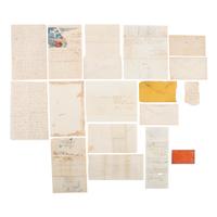 [CIVIL WAR]. A group of Civil War letters and ephemera representing multiple soldiers, a war-date governor, and including Andersonville POW letter from Private Samuel W. Armington (1837-1913), Co. D, Massachusetts 15th Infantry.