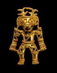 A Diquis Gold Zoomorphic Pendant