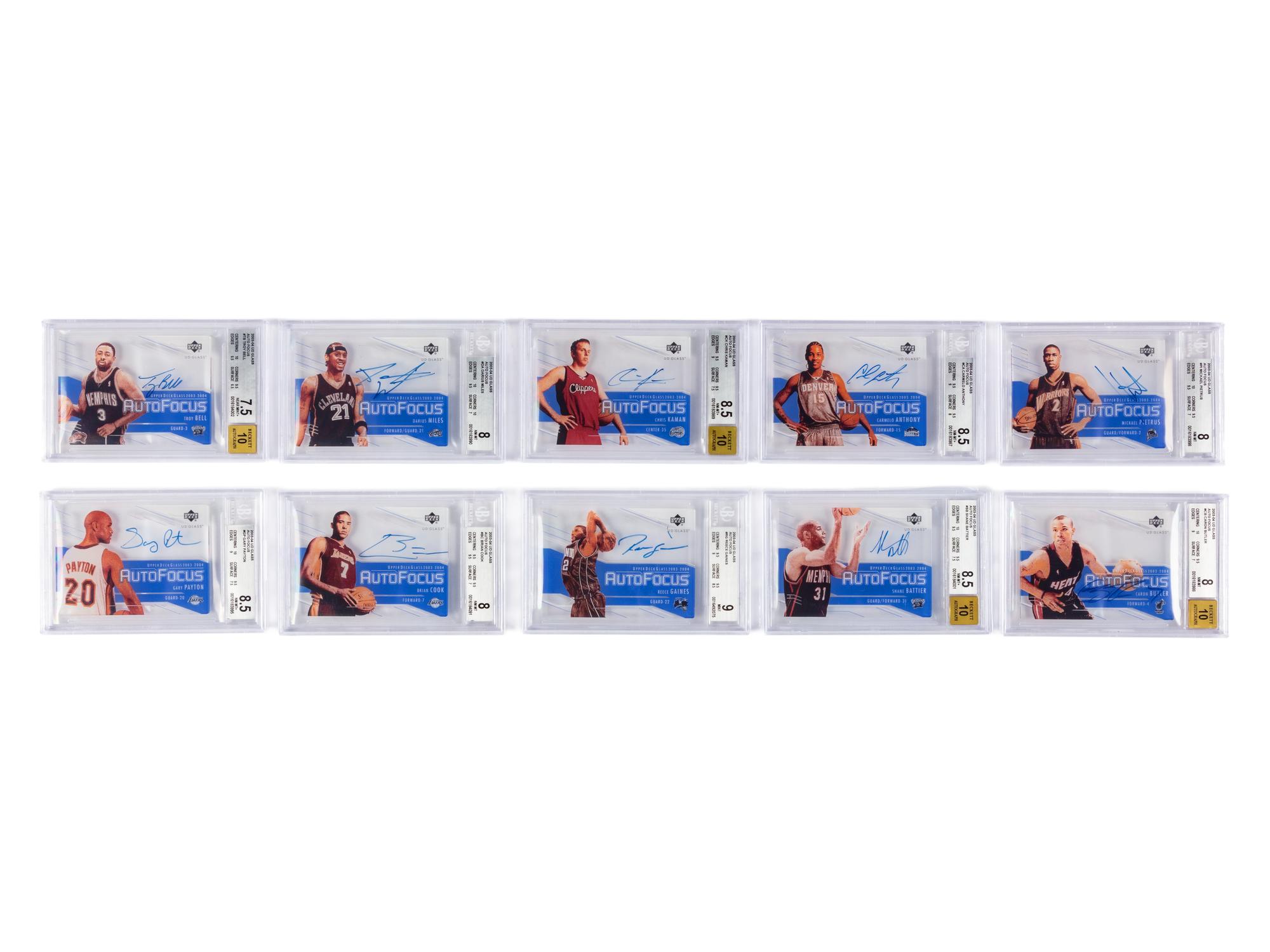 A Complete Set of 2003-04 Upper Deck BGS Graded Plexiglass Parallel Basketball Cards (60/60) With Glass Rookies (38/40) Including LeBron James Numbered Rookie Card
