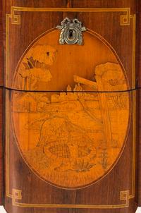 A Louis XV/XVI Transitional Style Marquetry Chest of Drawers