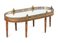 A Continental Gilt Metal Mounted Low Table