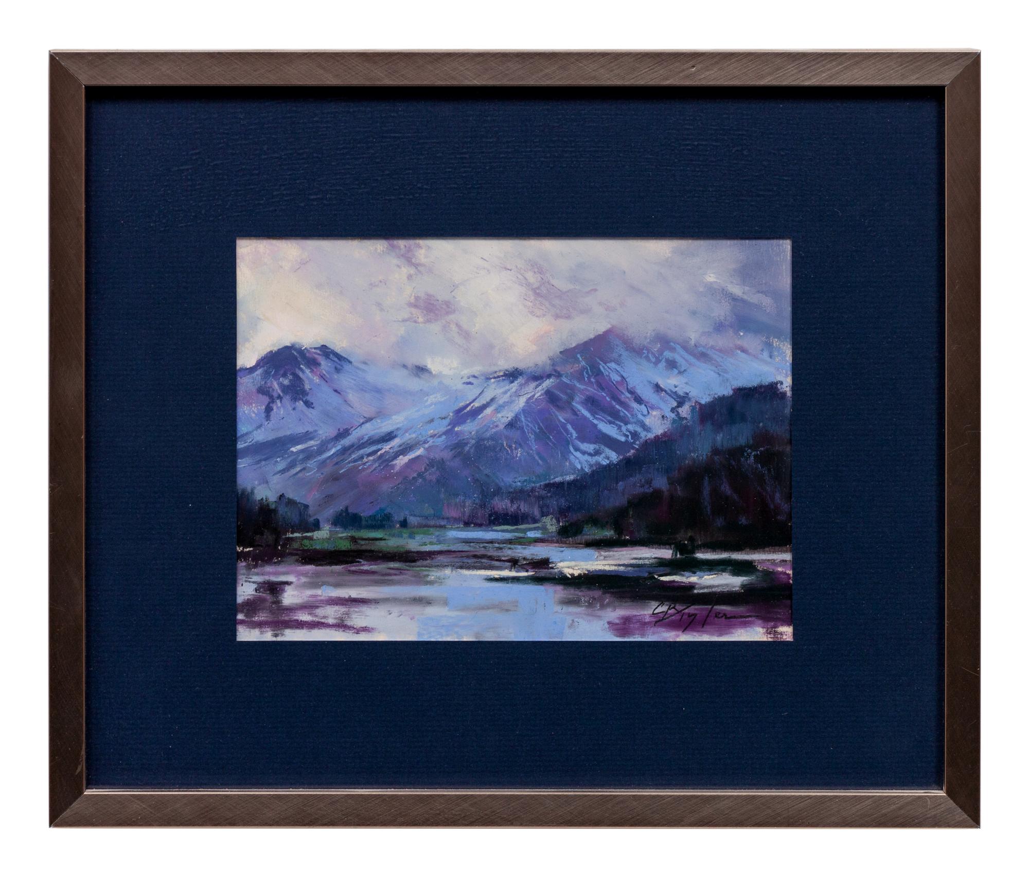 Two Works: Purple Mist at Jackson Lake and Purple Mountains of Tetons