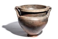 A Lucanian Black-Glazed Column Krater