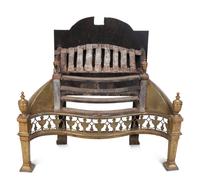 An Edwardian Iron and Brass Fire Grate — CIRCA 1900