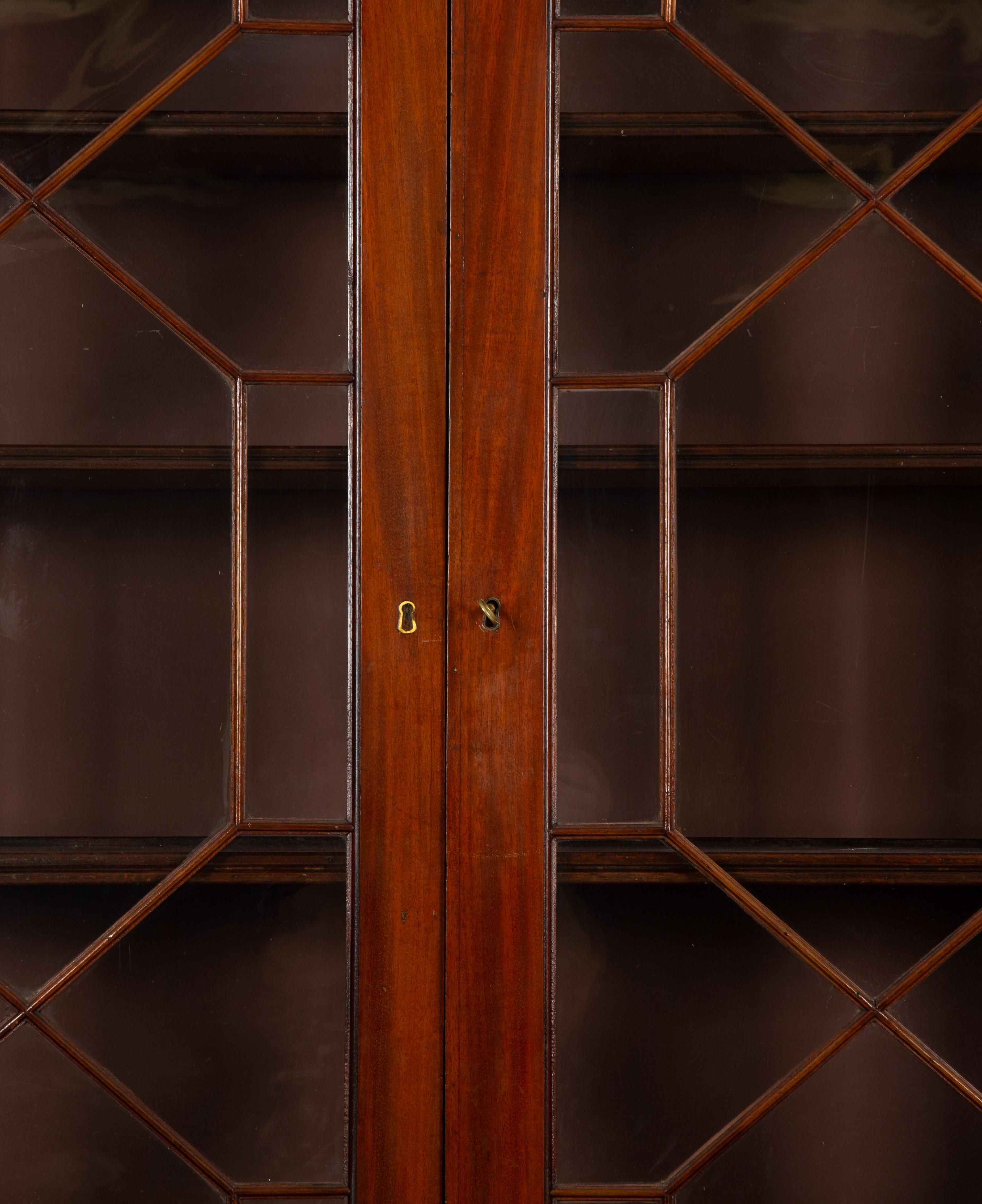 A George III Walnut Secretary Bookcase