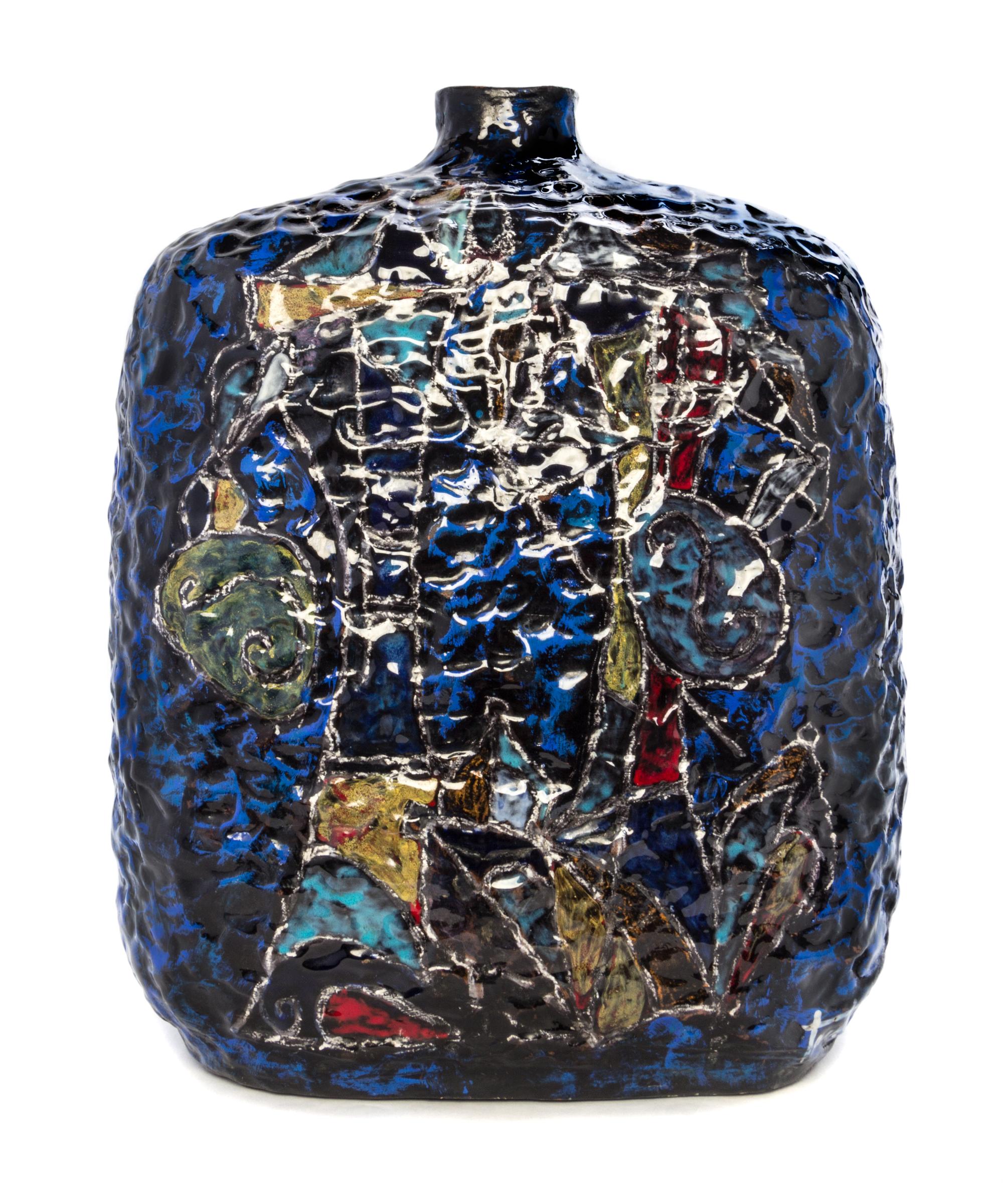 An Italian Ceramic Vase Height 16 1/2 inches. — MARCELLO FANTONI, 1959