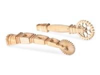 Two Scrimshaw Pie Crimpers, 19th Century