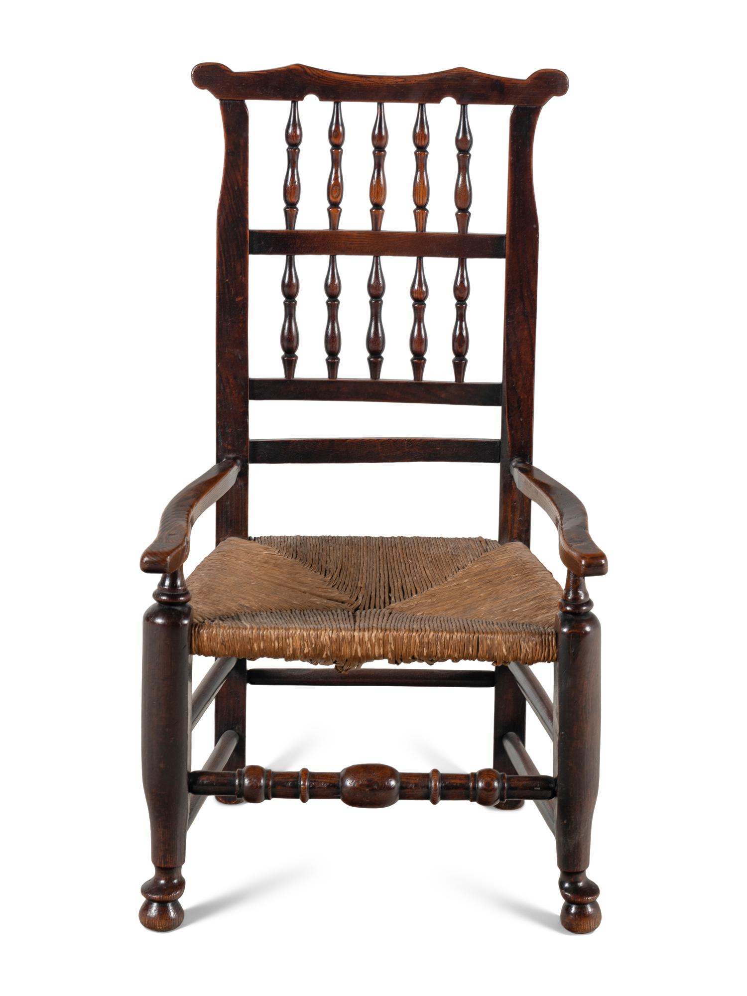 A William and Mary Style Carved Oak Child's Chair