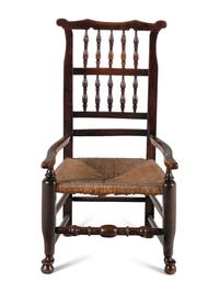 A William and Mary Style Carved Oak Child's Chair