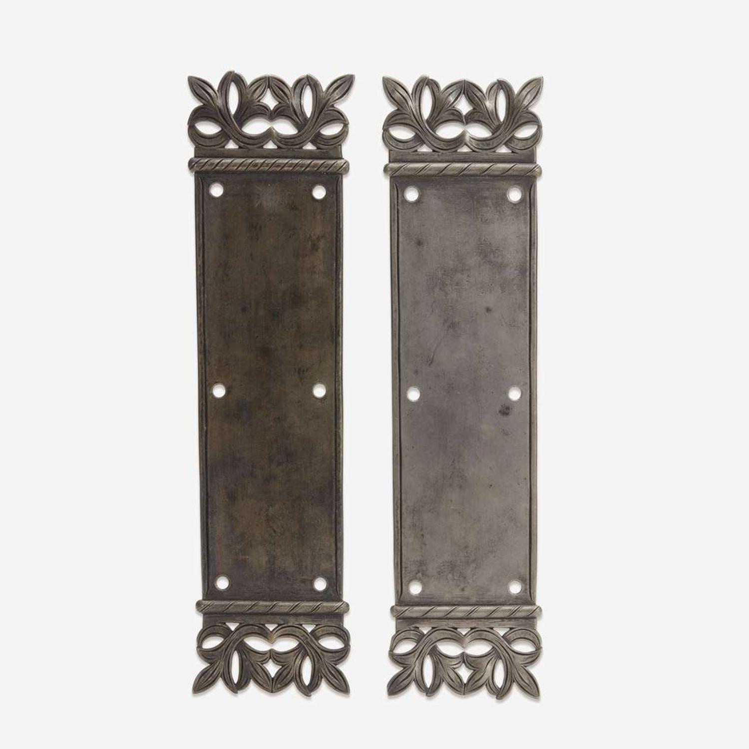 Samuel Yellin (American, b. Ukraine, 1884-1940) Pair of Door Push Plates, Philadelphia, Pennsylvania, circa 1920s