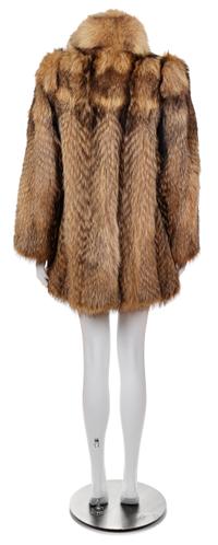 A Raccoon Fur Coat, Size small.