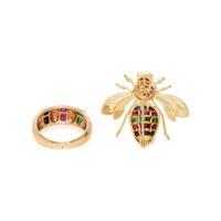 COLLECTION OF YELLOW GOLD AND MULTIGEM JEWELRY