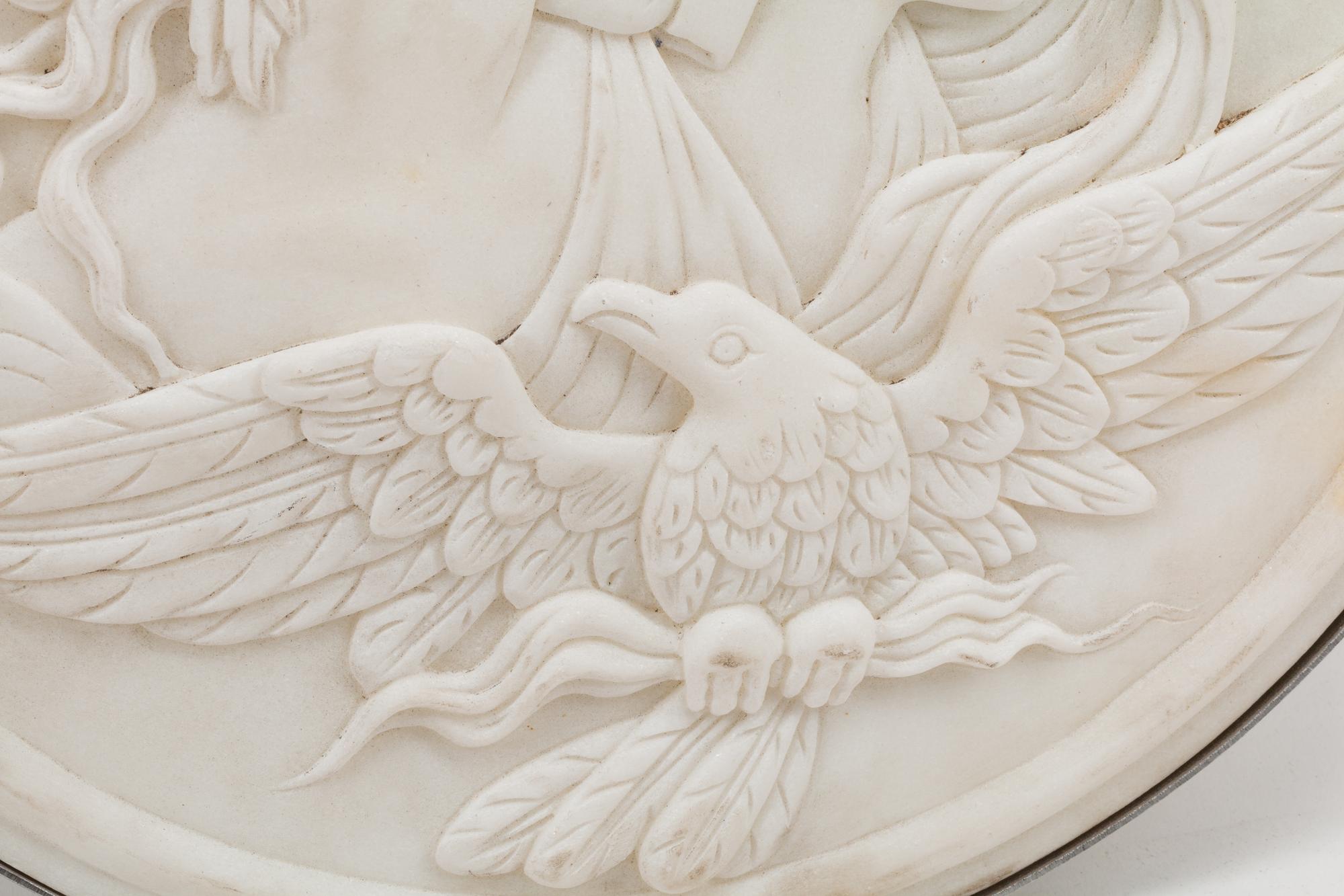 A Pair of Italian Iron Mounted Marble Plaques
