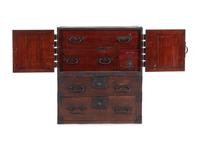 A Korean Iron-Mounted Wood Cabinet