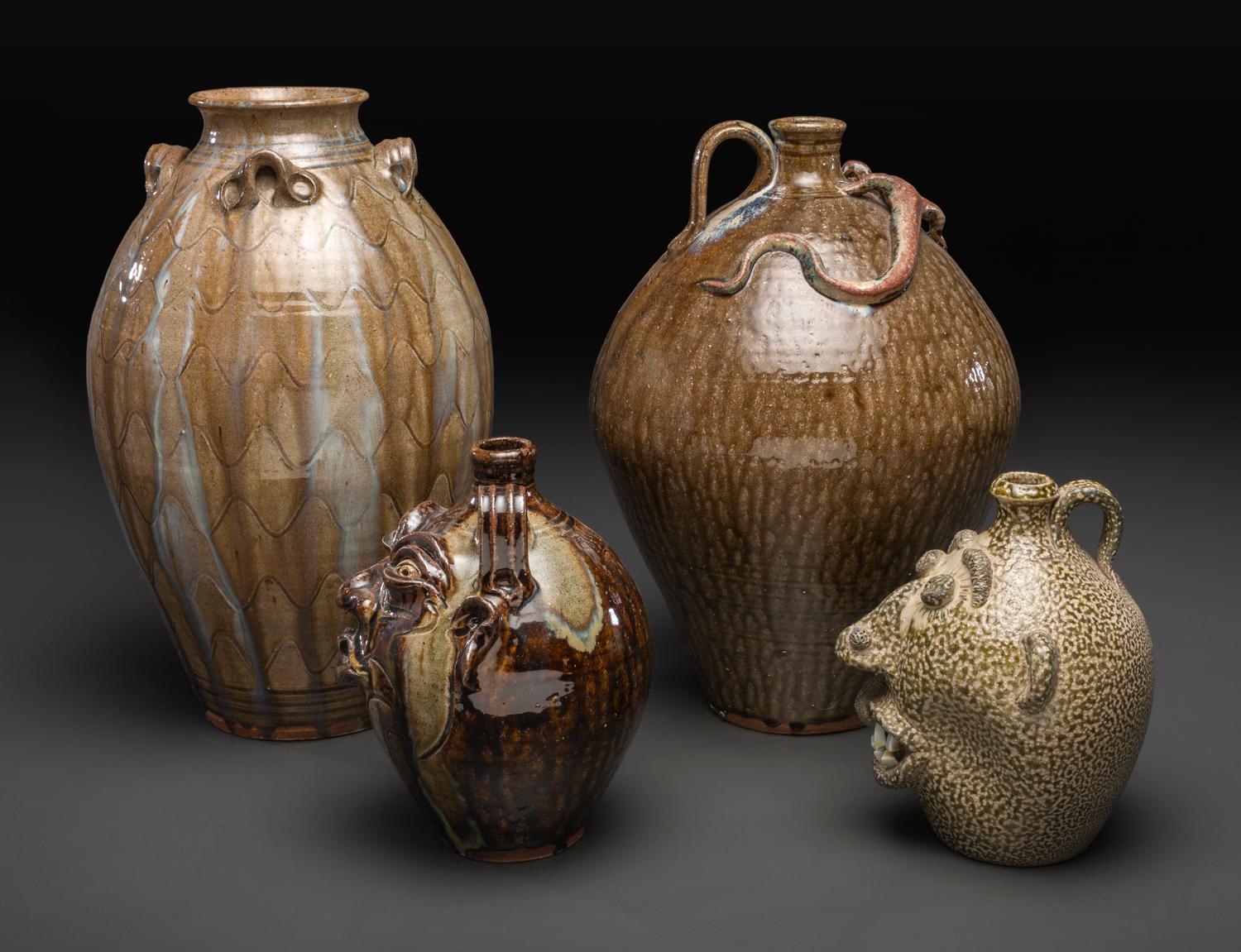 Four Southern Stoneware Jugs