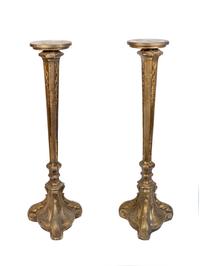 A Pair of Italian Neoclassical Style Giltwood Stands — 20TH CENTURY