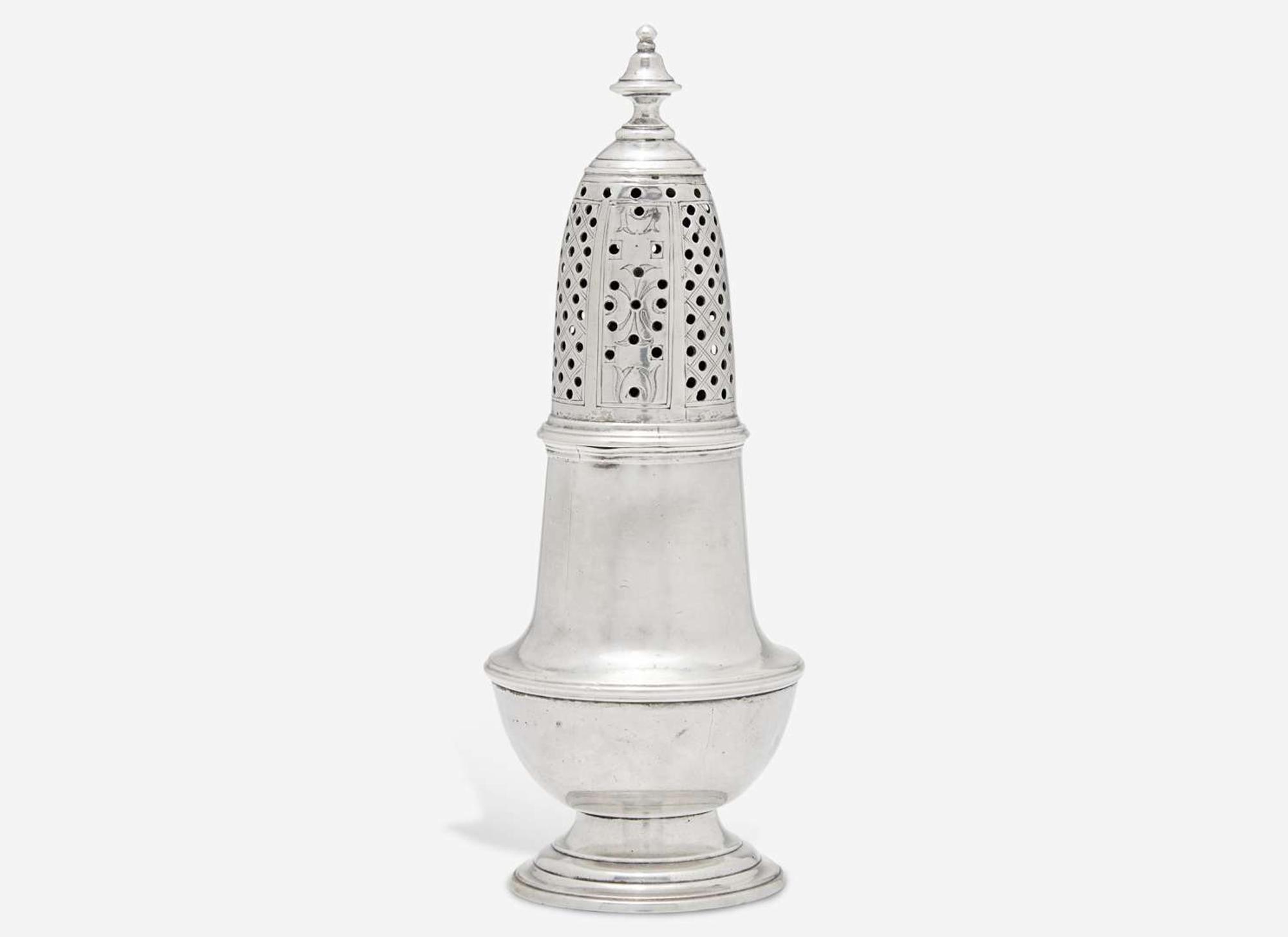 A silver caster, Paul Revere, Jr. (1735-1818), Boston, MA, circa 1760