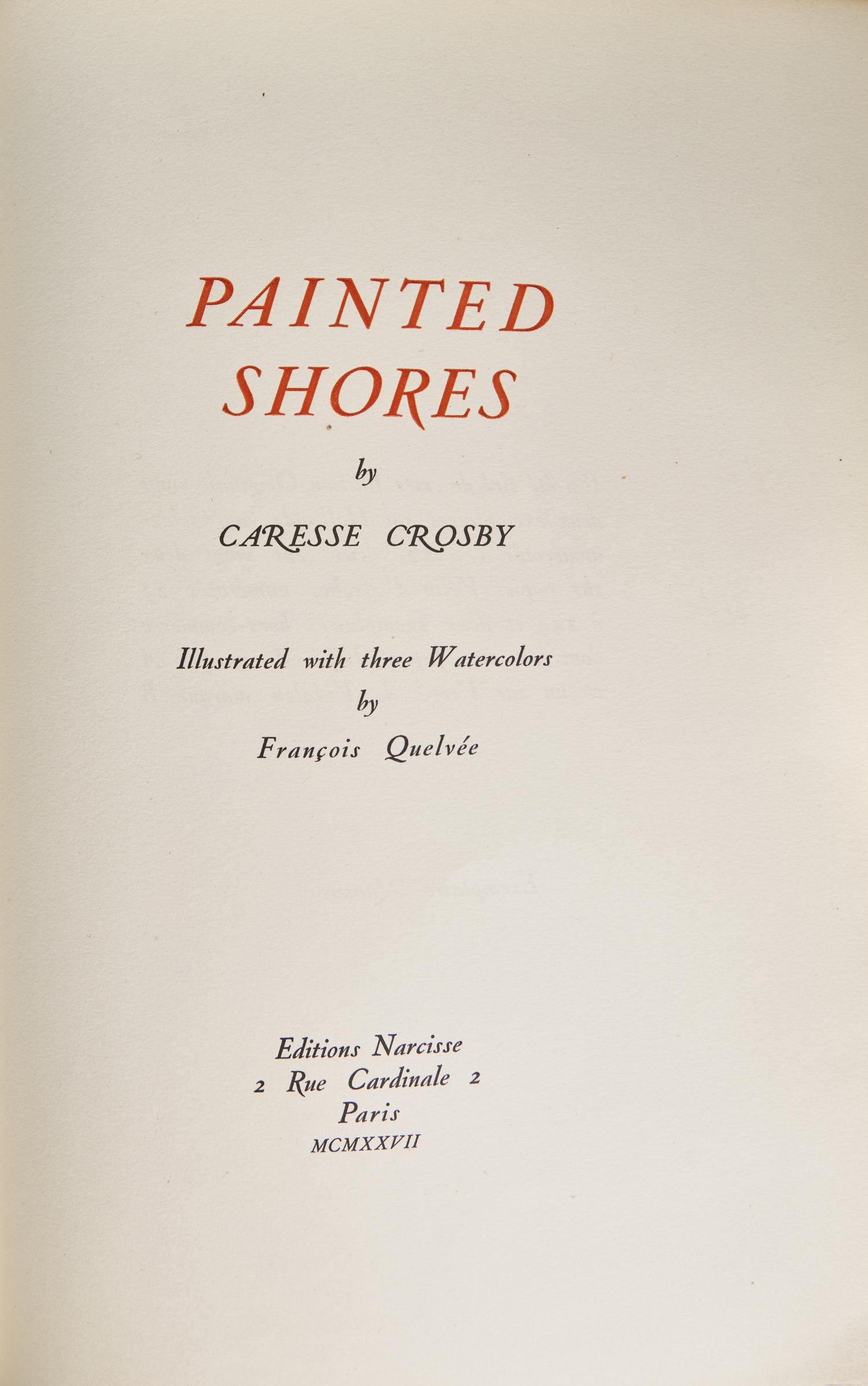 [Black Sun Press] Crosby, Caresse. Group of 3 Titles