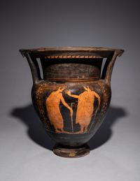 An Etruscan Red-Figured Column Krater