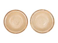 A Pair of Chinese White Ground Crackle Glazed Stoneware Bowls