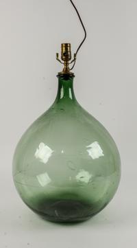 A Blown Glass Wine Jug Height overall 22 inches. — 19TH CENTURY