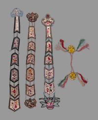 Five Chinese Embroidered Silk Articles
